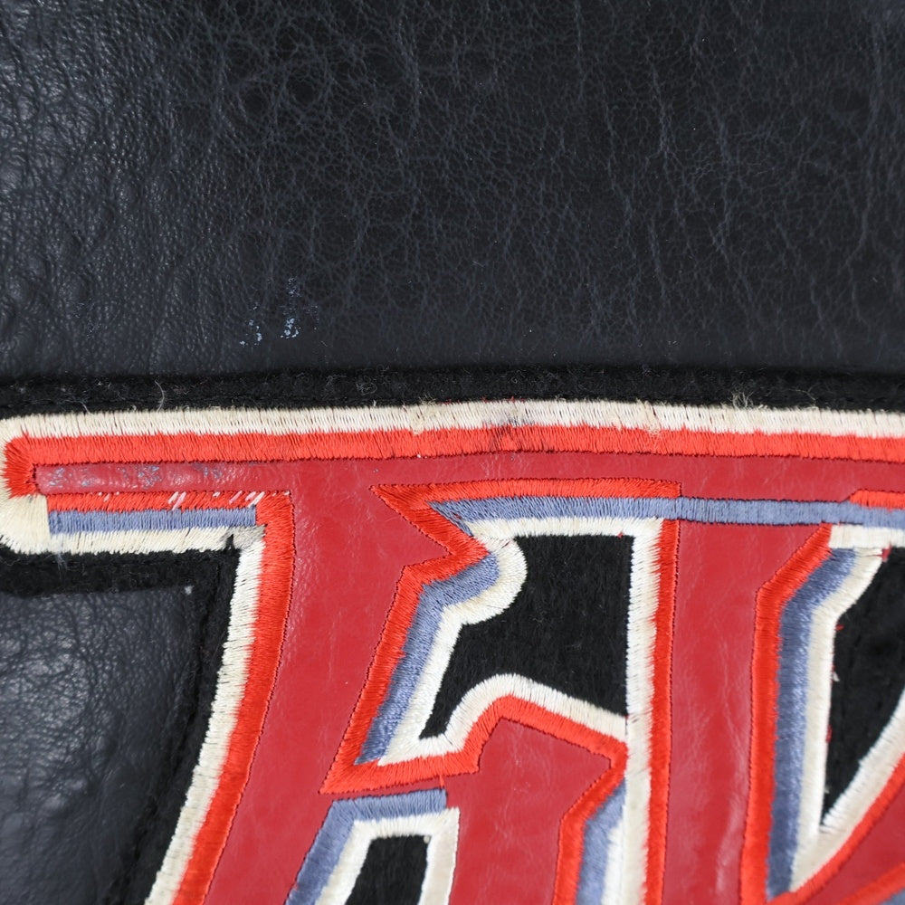 SOUTH POLE(サウスポール) RACING WAPPEN LEATHER JACKET ワッペン レザー ジャケット 不死 ブラック/ホワイト/レッド