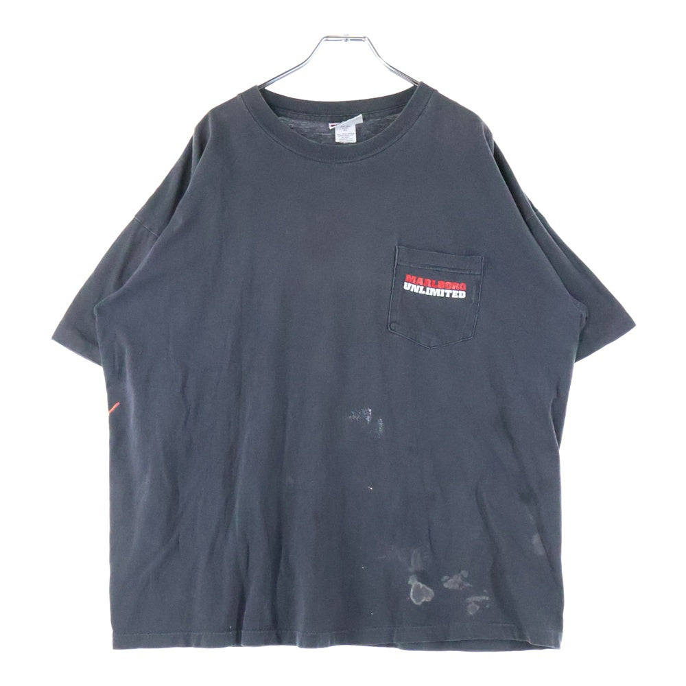 VINTAGE(ヴィンテージ) 90s MARLBORO UNLIMITED LIZARD マルボロ アンリミテッド 半袖Tシャツ カットソー ブラック