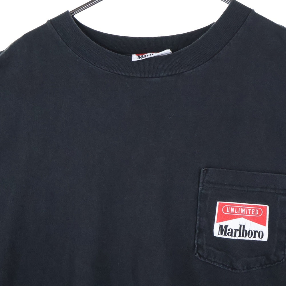 VINTAGE(ヴィンテージ) 90s MARLBORO RAILROAD POCKET TEE マルボロ レイルロード ポケットTシャツ ノースリーブカットソー ブラック