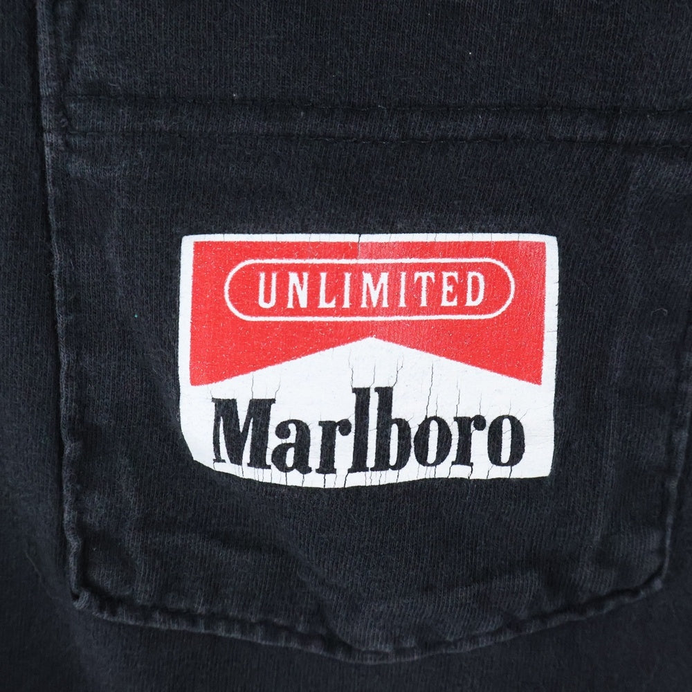 VINTAGE(ヴィンテージ) 90s MARLBORO RAILROAD POCKET TEE マルボロ レイルロード ポケットTシャツ ノースリーブカットソー ブラック