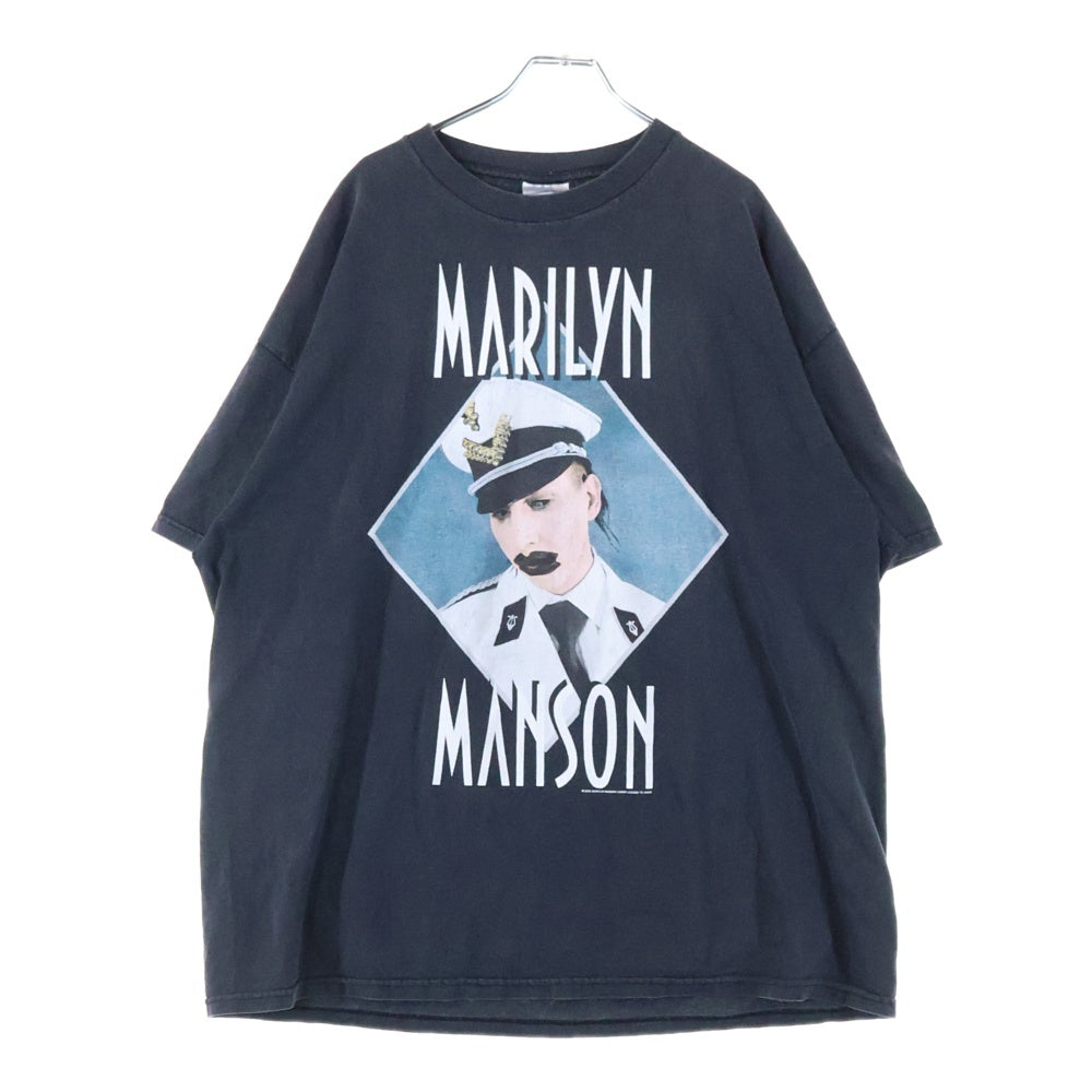 VINTAGE(ヴィンテージ) 00s MARILYN MANSON GROTESK BURLESK TOUR マリリンマンソン グロテスク バーレスク Tシャツ 半袖 カットソー ブラック