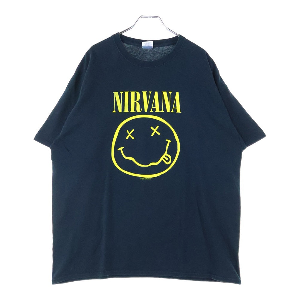 VINTAGE(ヴィンテージ) 00s NIRVANA SMILE Y2K ニルヴァーナ スマイル Tシャツ 半袖カットソー ブラック