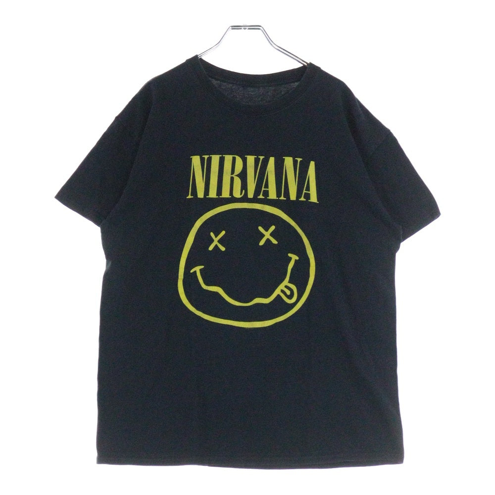 VINTAGE(ヴィンテージ) 00s NIRVANA SMILE Y2K ニルヴァーナ スマイル Tシャツ 半袖カットソー ブラック