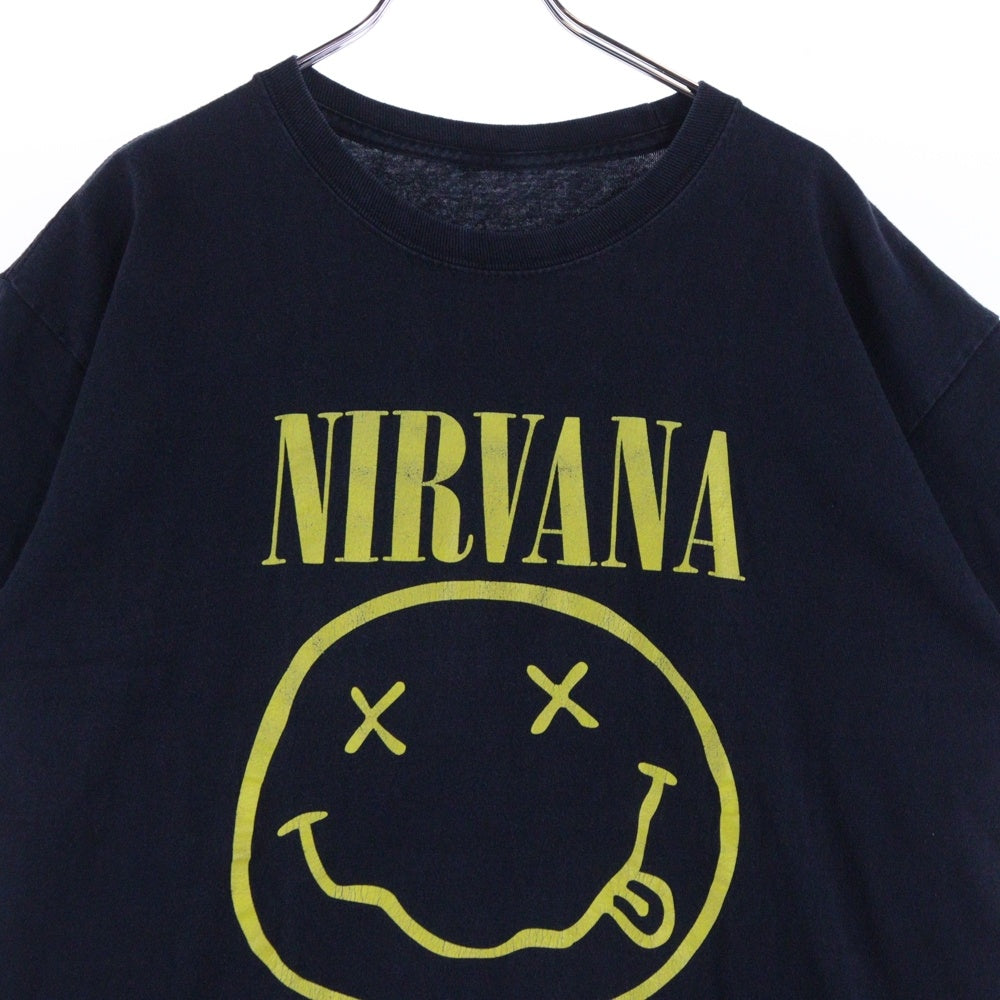 VINTAGE(ヴィンテージ) 00s NIRVANA SMILE Y2K ニルヴァーナ スマイル Tシャツ 半袖カットソー ブラック