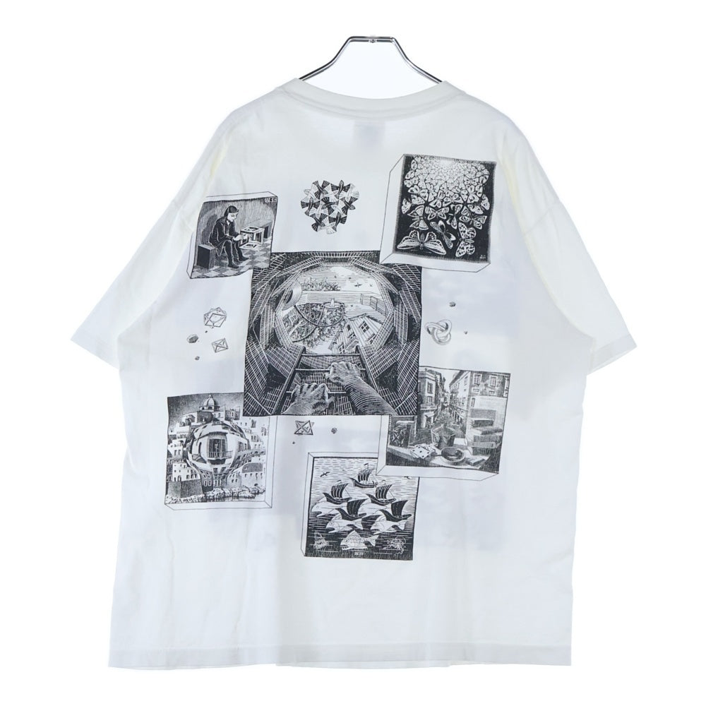 VINTAGE(ヴィンテージ) 90s M.C ESCHER エッシャー 両面プリント Tシャツ 半袖カットソーホワイト