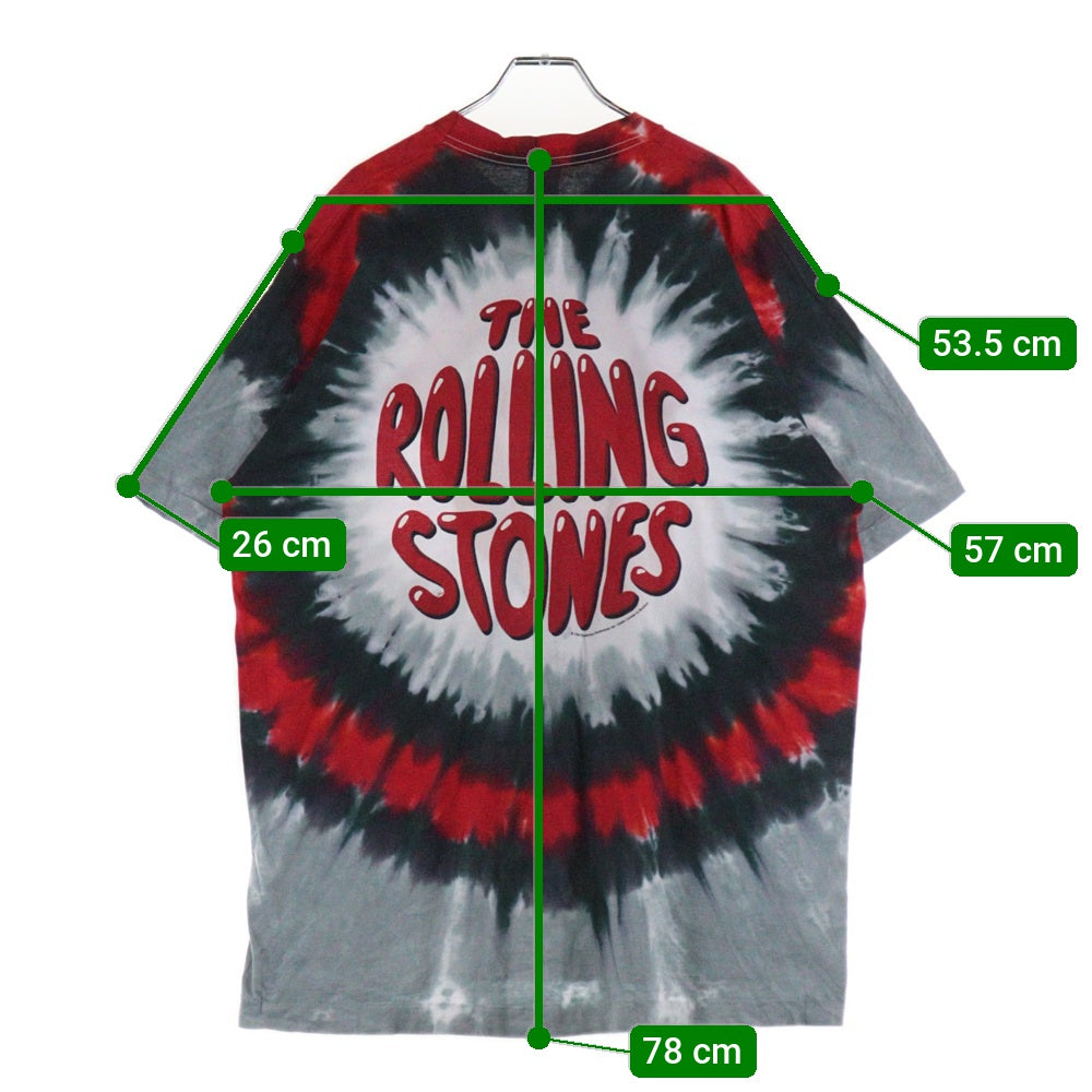 VINTAGE(ヴィンテージ) 90s THE ROLLING STONES TONGUE TIE DYE タイダイ 半袖Tシャツ カットソー グレー/ブラック/レッド