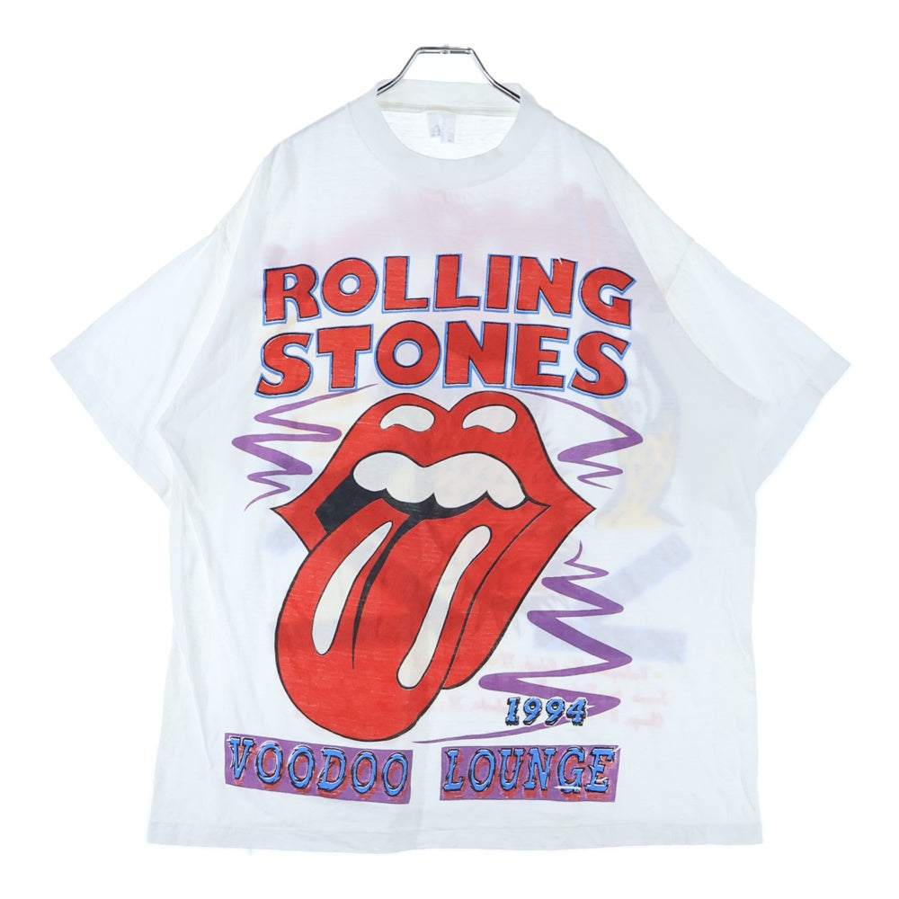 VINTAGE(ヴィンテージ) 90s THE ROLLING STONES VOODOO LOUNGE 1994 ローリング ストーンズ ヴードゥー ラウンジ 両面プリント 半袖Tシャツ カットソー ホワイト