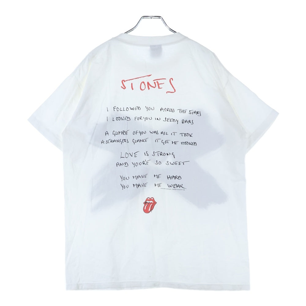 VINTAGE(ヴィンテージ) 90s THE ROLLING STONES SIONES LOVE IS STRONG 1994 ローリング ストーンズ ラブ イズ ストロング 半袖Tシャツ カットソー ホワイト