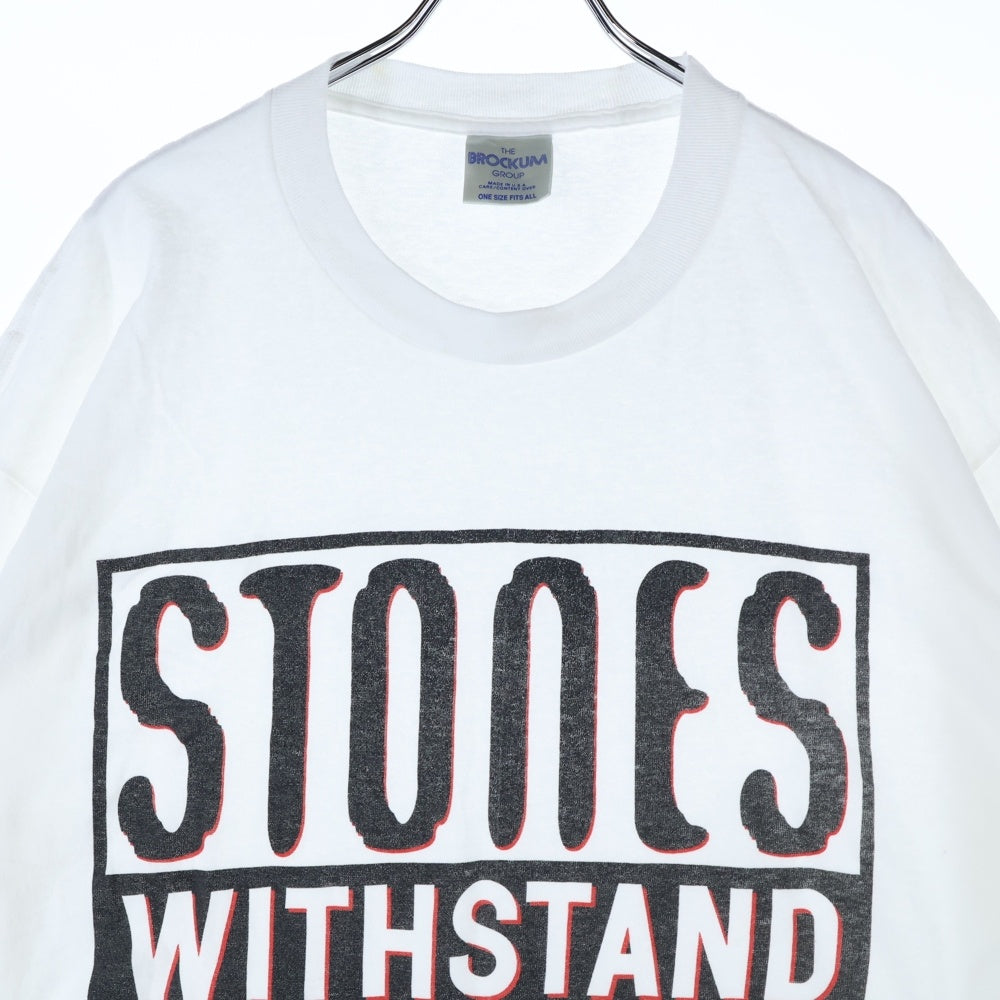 VINTAGE(ヴィンテージ) 90s THE ROLLING STONE WITHSTAND1994 ローリング ストーンズ フロントプリント 半袖Tシャツ カットソー ホワイト