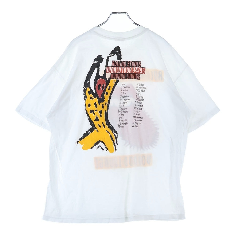 VINTAGE(ヴィンテージ) 90s THE ROLLING STONES VOODOO LOUNGE WORLD TOUR SPIKE TONGUE 94/95 ローリング ストーンズ ヴードゥー ラウンジ 半袖Tシャツ カットソー ホワイト