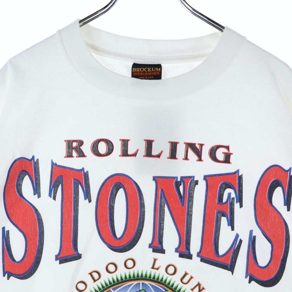 VINTAGE(ヴィンテージ) 90s THE ROLLING STONES VOODOO LOUNGE 94/95 ローリング ストーンズ ヴードゥー ラウンジ グラデーション 地球儀 半袖Tシャツ カットソー ホワイト