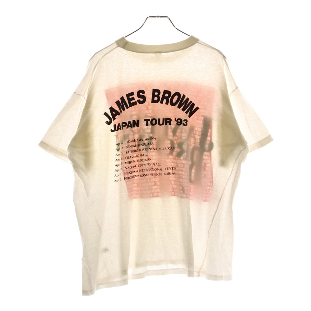 VINTAGE(ヴィンテージ) 90s JAMES BROWN JAPAN TOUR 1993 ジェームス ブラウン 半袖Tシャツ カットソー ホワイト