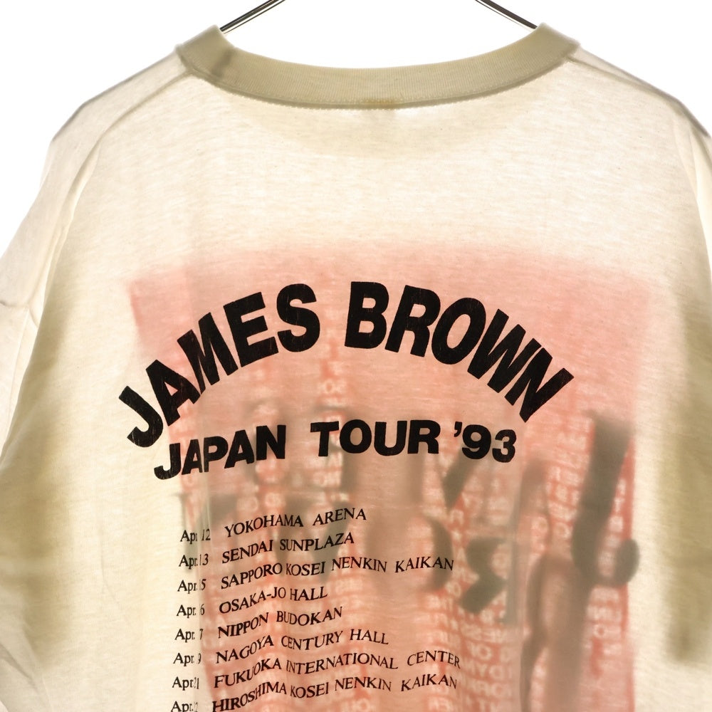 VINTAGE(ヴィンテージ) 90s JAMES BROWN JAPAN TOUR 1993 ジェームス ブラウン 半袖Tシャツ カットソー ホワイト