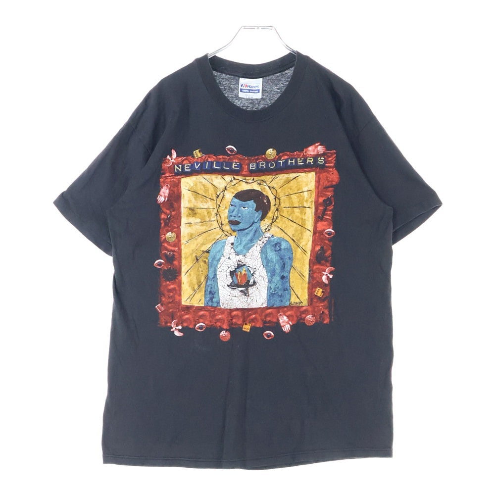 VINTAGE(ヴィンテージ) 90s THE NEVILLE BROTHERS BROTHERS KEEPER R&Bバンド ネビル ブラザーズ ブラザーズキーパー 半袖Tシャツ カットソー ブラック