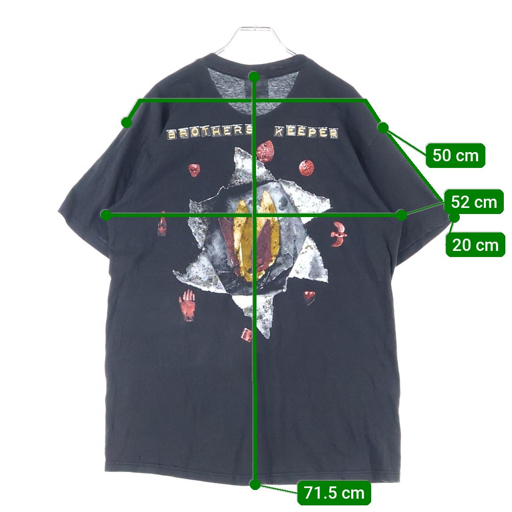 VINTAGE(ヴィンテージ) 90s THE NEVILLE BROTHERS BROTHERS KEEPER R&Bバンド ネビル ブラザーズ ブラザーズキーパー 半袖Tシャツ カットソー ブラック