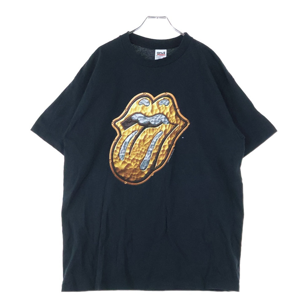 VINTAGE(ヴィンテージ) 90s THE ROLLING STONES LOS ANGELES 1997 ローリング ストーンズ ゴールドタン 半袖Tシャツ カットソー ブラック