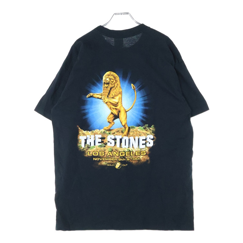VINTAGE(ヴィンテージ) 90s THE ROLLING STONES LOS ANGELES 1997 ローリング ストーンズ ゴールドタン 半袖Tシャツ カットソー ブラック