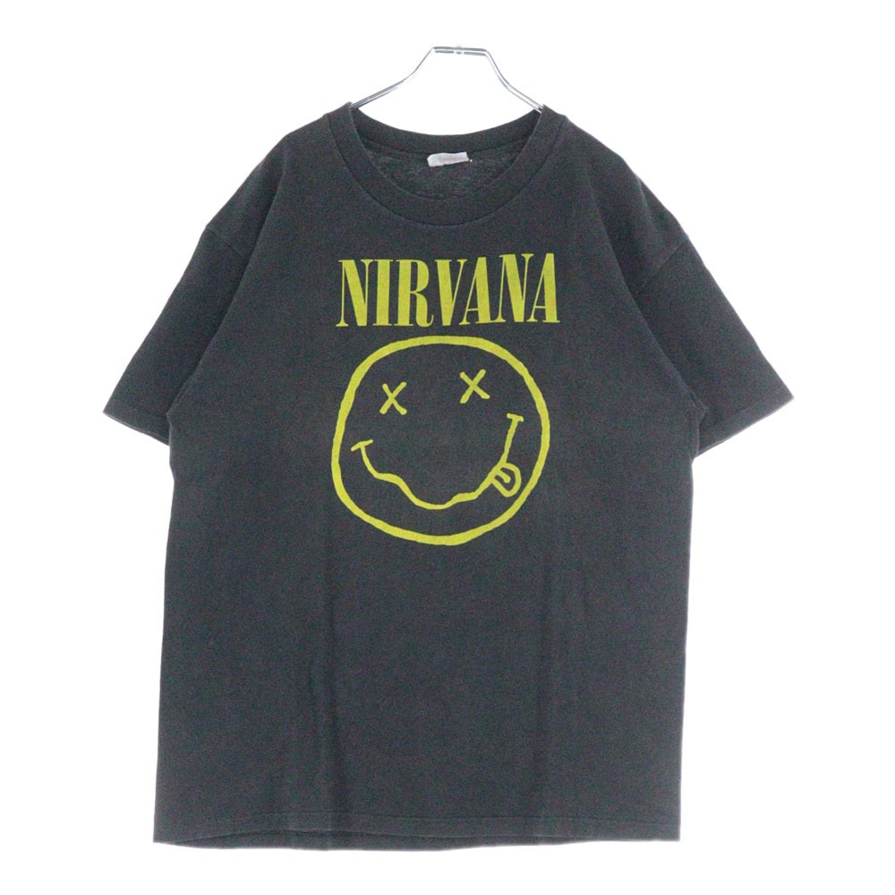 VINTAGE(ヴィンテージ) 90s NIRVANA SMILE ニルヴァーナ スマイル Tシャツ 半袖カットソー ブラック