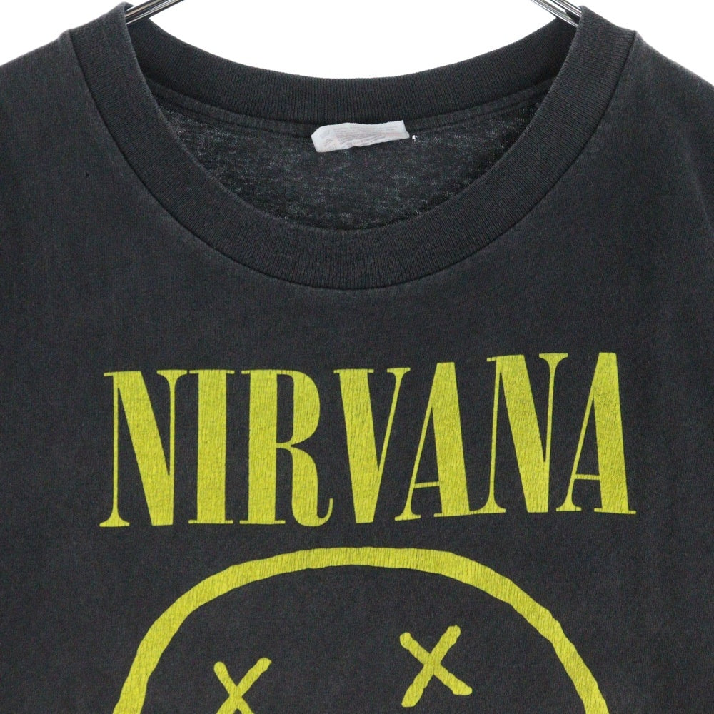 VINTAGE(ヴィンテージ) 90s NIRVANA SMILE ニルヴァーナ スマイル Tシャツ 半袖カットソー ブラック