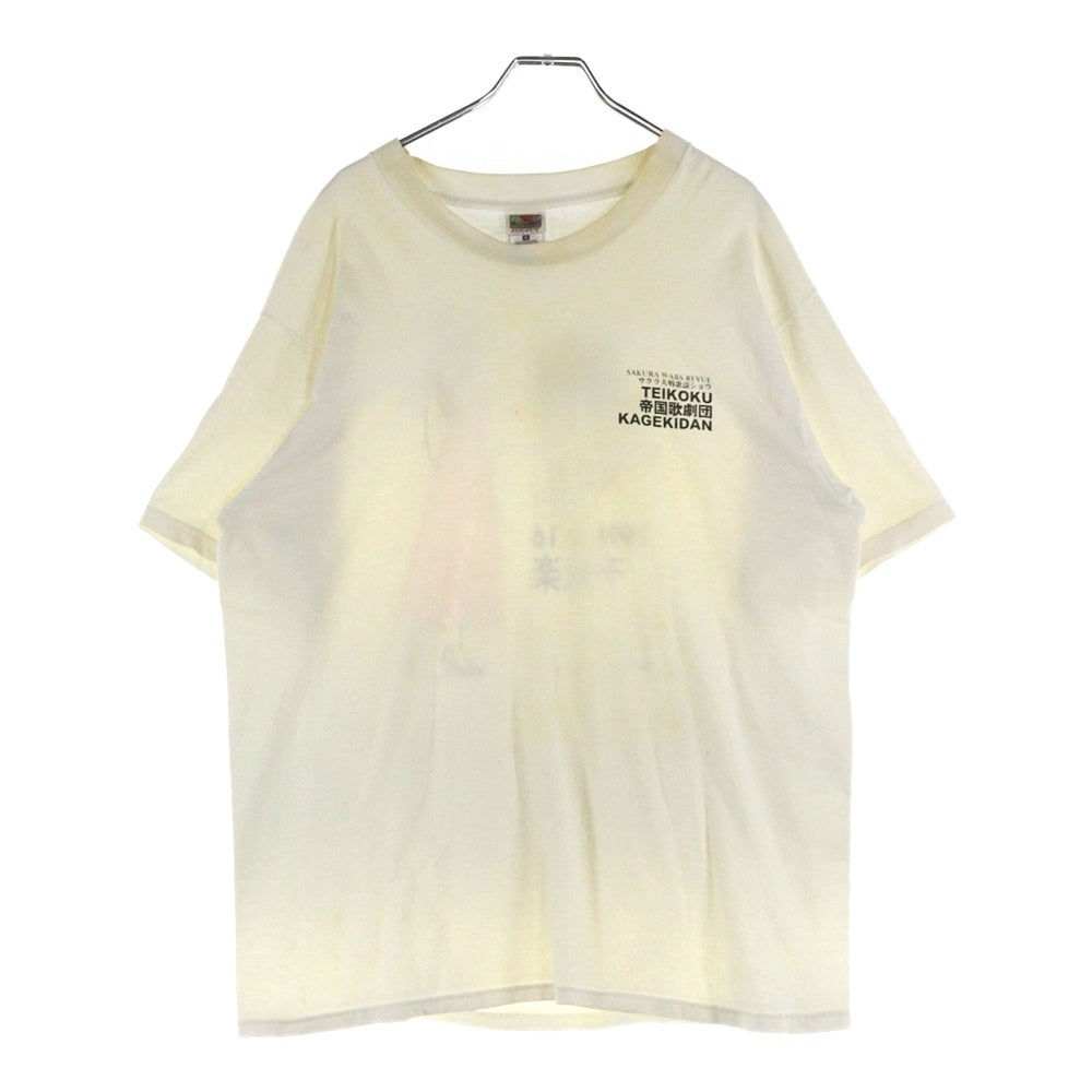 VINTAGE(ヴィンテージ) 90s サクラ大戦 歌謡ショウ 帝国歌劇団 つばさ 千秋楽 両面プリント Tシャツ 半袖カットソーホワイト