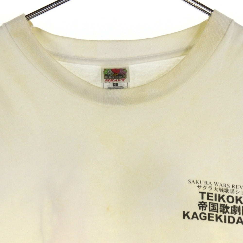 VINTAGE(ヴィンテージ) 90s サクラ大戦 歌謡ショウ 帝国歌劇団 つばさ 千秋楽 両面プリント Tシャツ 半袖カットソーホワイト