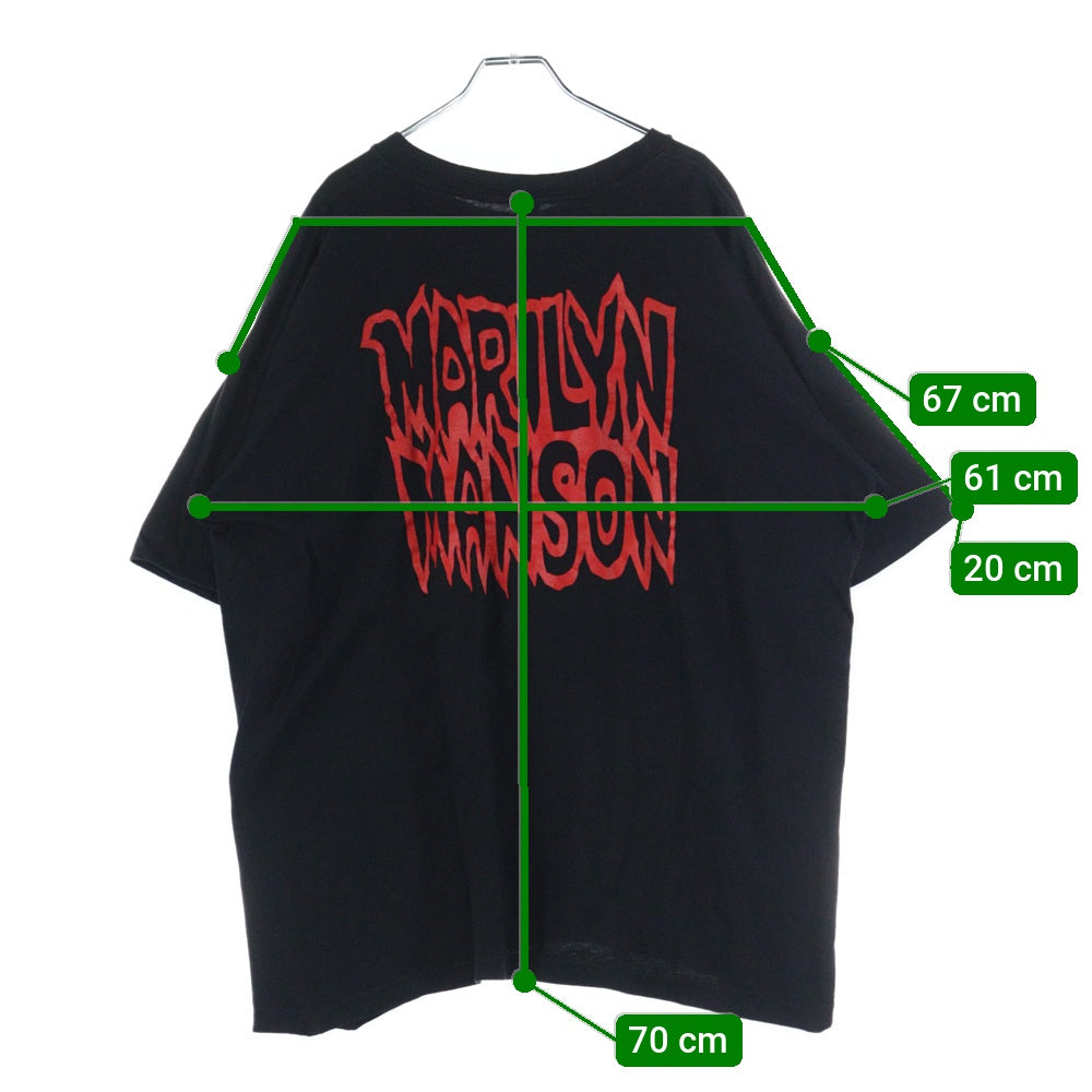 VINTAGE(ヴィンテージ) 90S MARILYN MANSON THE SATANIC ARMY マリリンマンソン サタニックアーミー 両面プリント 半袖Tシャツ