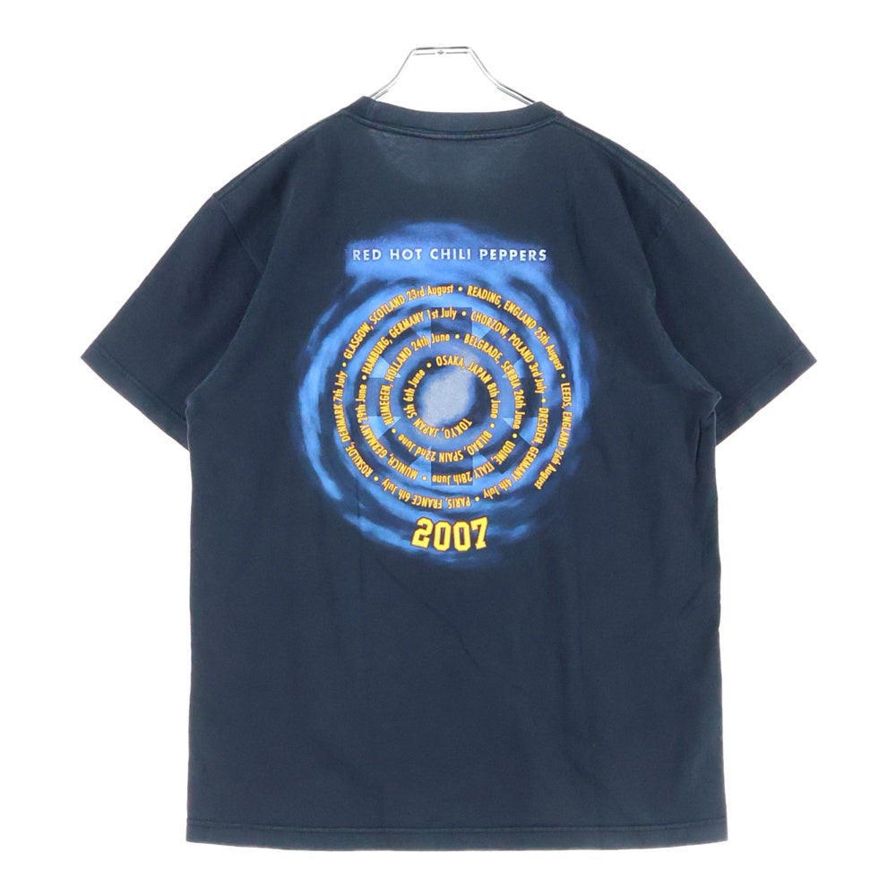 VINTAGE(ヴィンテージ) 00s RED HOT CHILI PEPPERS 2007 Stadium Arcadium Tour レッドホットチリペッパーズ 両面プリント 半袖Tシャツ カットソー ブラック