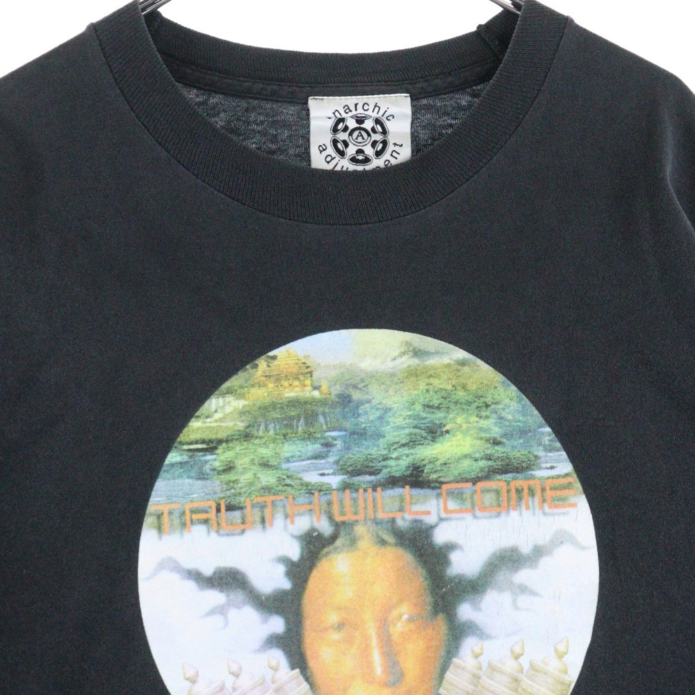 VINTAGE(ヴィンテージ) 90s ANARCHIC ADJUSTMENT TRUTH WILL COME アナーキックアジャストメント 半袖Tシャツ カットソー ブラック
