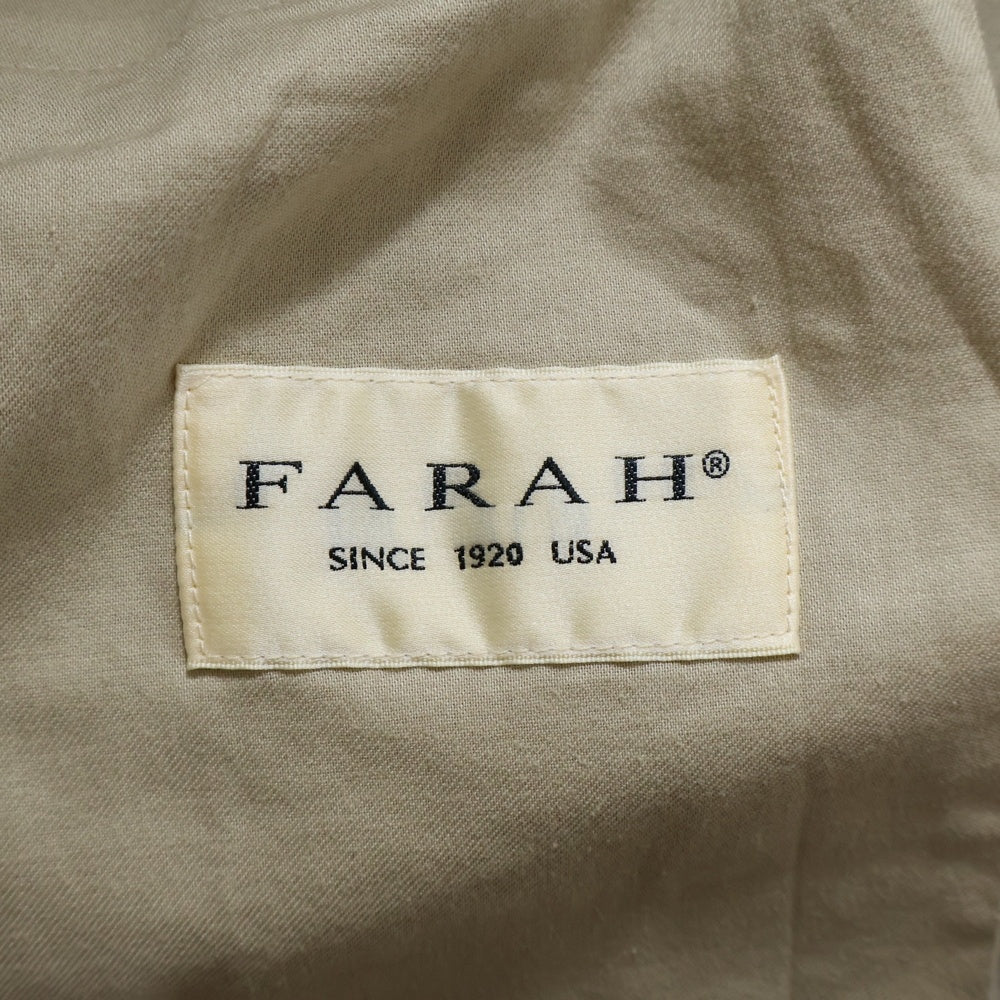 FARAH(ファーラー) ツータックワイドテーパード リネン スラックス FR0201-M4007 ベージュ