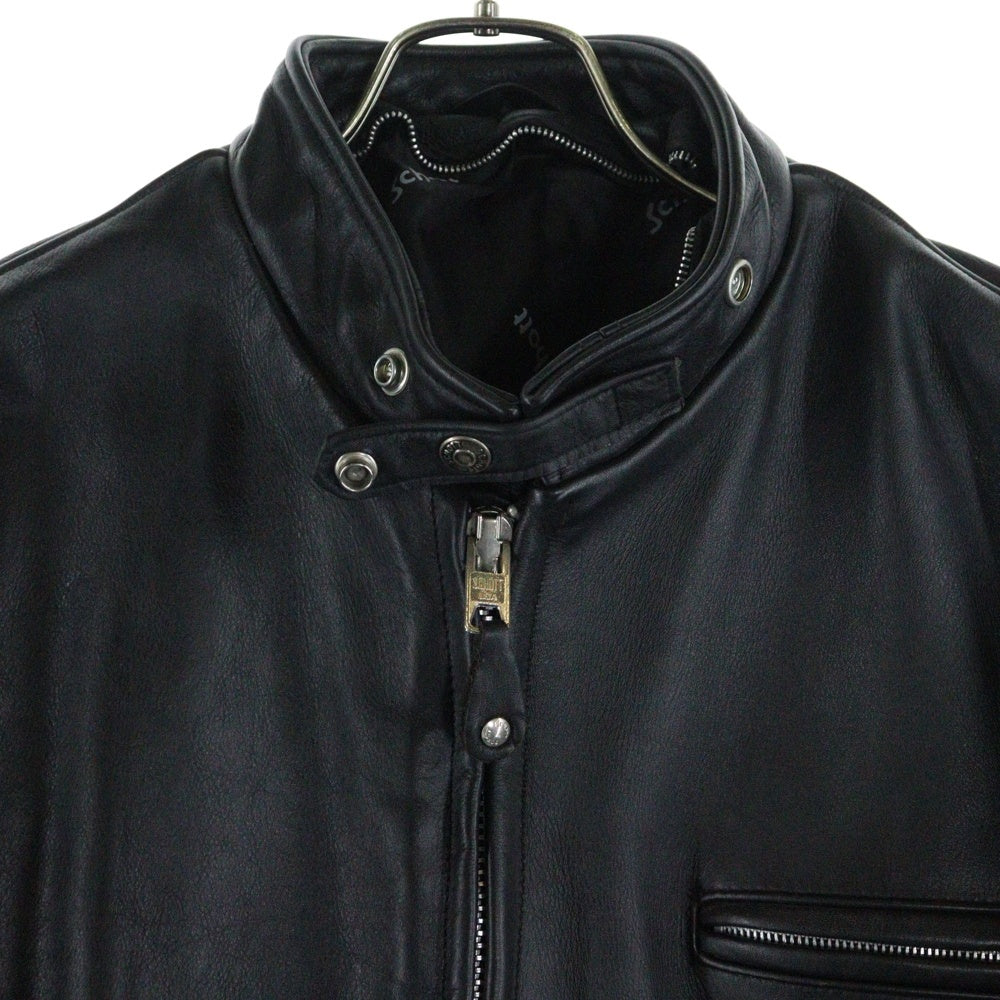 SCHOTT(ショット) 90-00s SINGLE RIDERS LEATHER JACKET 641 シングルライダース レザージャケット ブラック