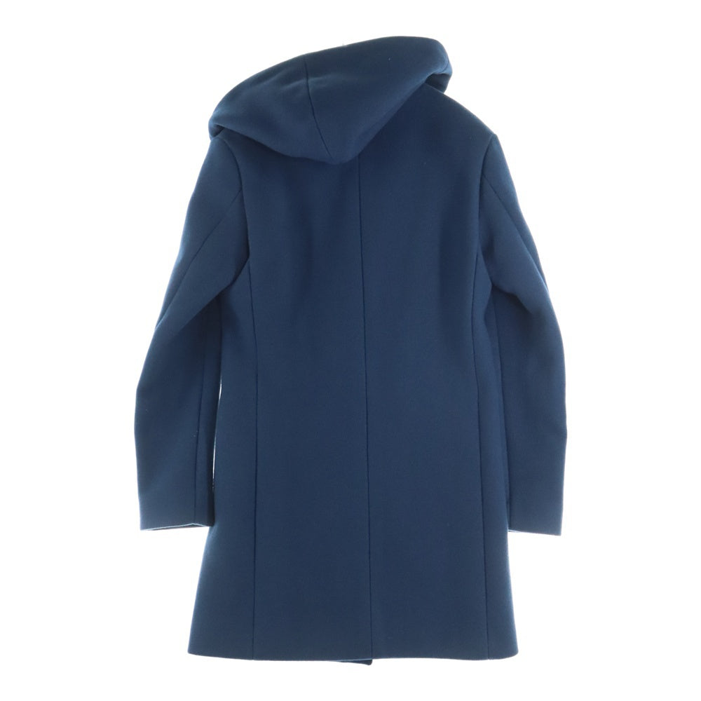 jun hashimoto(ジュンハシモト) 16AW WRAP HOODED COAT ラップ フーデットコート ネイビー 1011620014