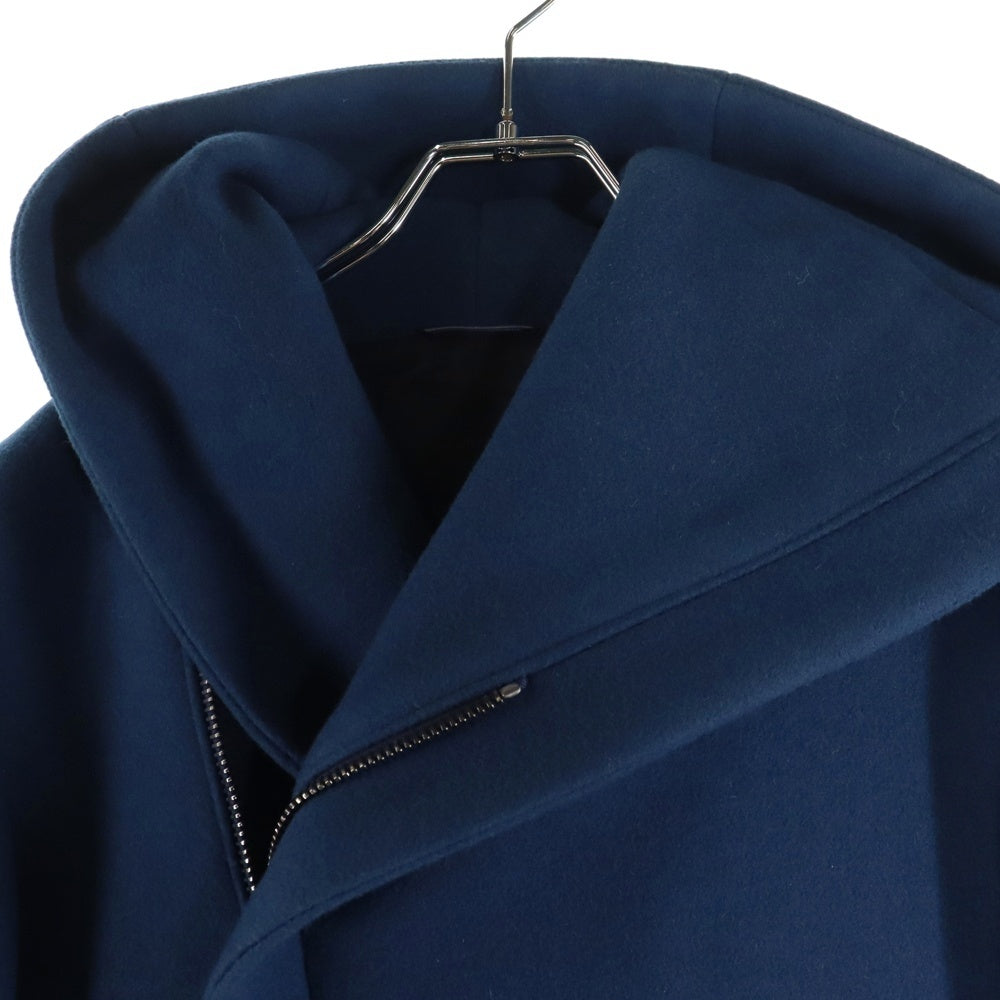 jun hashimoto(ジュンハシモト) 16AW WRAP HOODED COAT ラップ フーデットコート ネイビー 1011620014