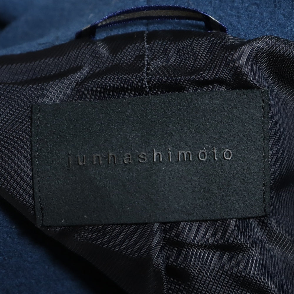 jun hashimoto(ジュンハシモト) 16AW WRAP HOODED COAT ラップ フーデットコート ネイビー 1011620014