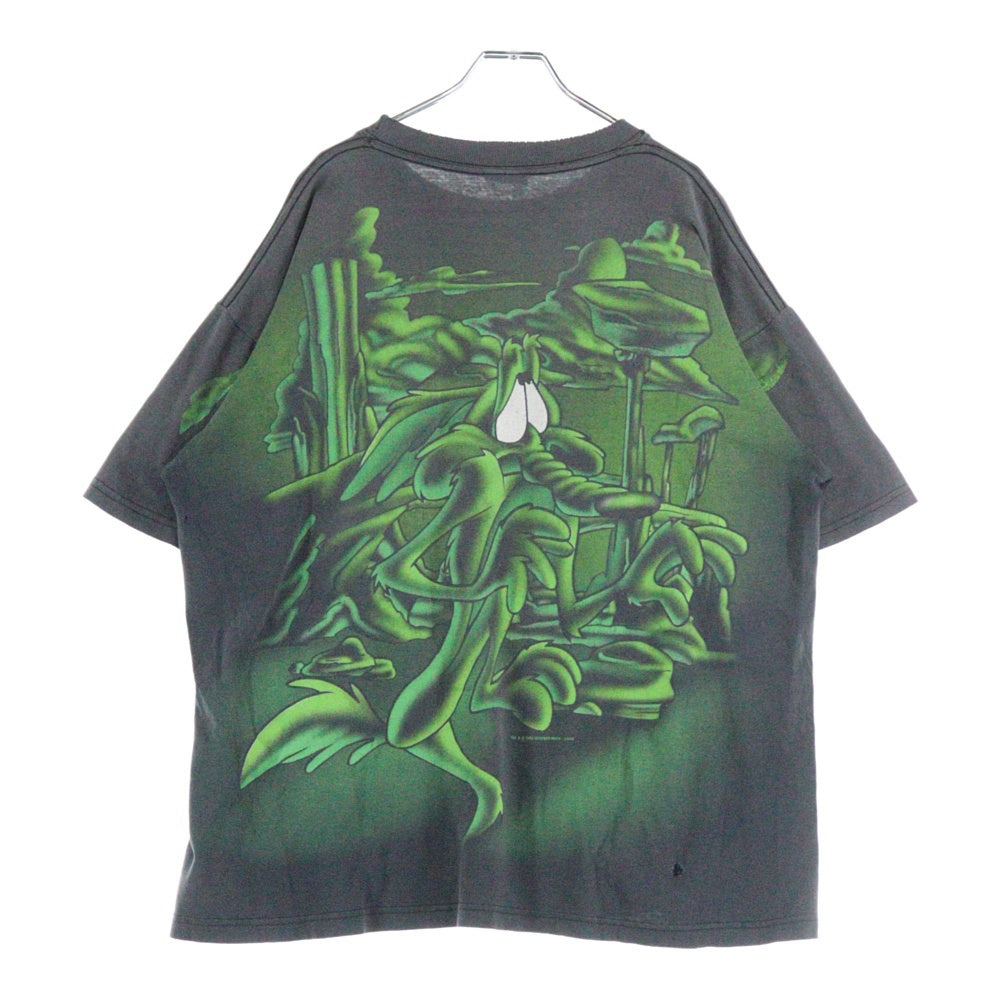 VINTAGE(ヴィンテージ) 90s LOONEY TUNES WILE COYOTE FULL PRINT 1996 ルーニー・テューンズ ワイリーコヨーテ フルプリント 半袖Tシャツ カットソー ブラック