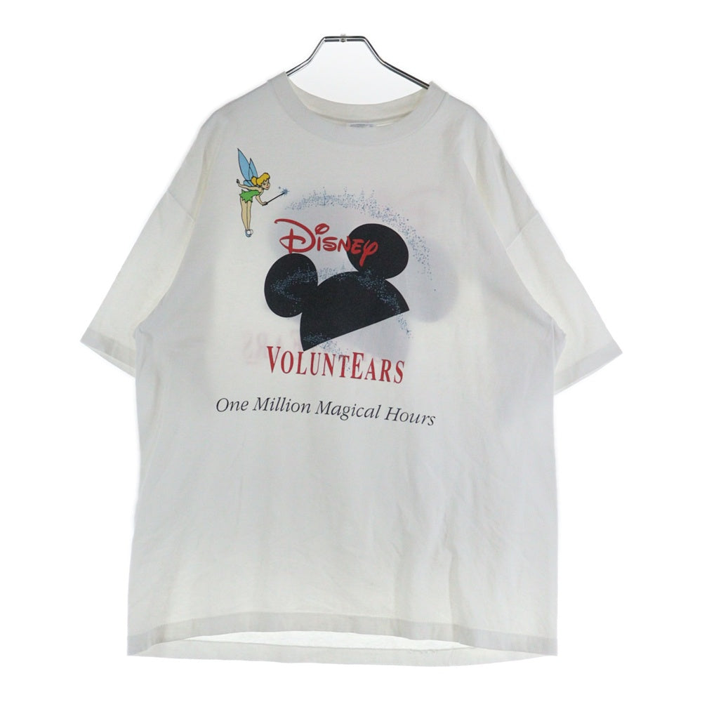 VINTAGE(ヴィンテージ) 90s DISNEY VOLUNTEARS ディズニー ボランティア ティンカーベル 半袖Tシャツ カットソー ホワイト