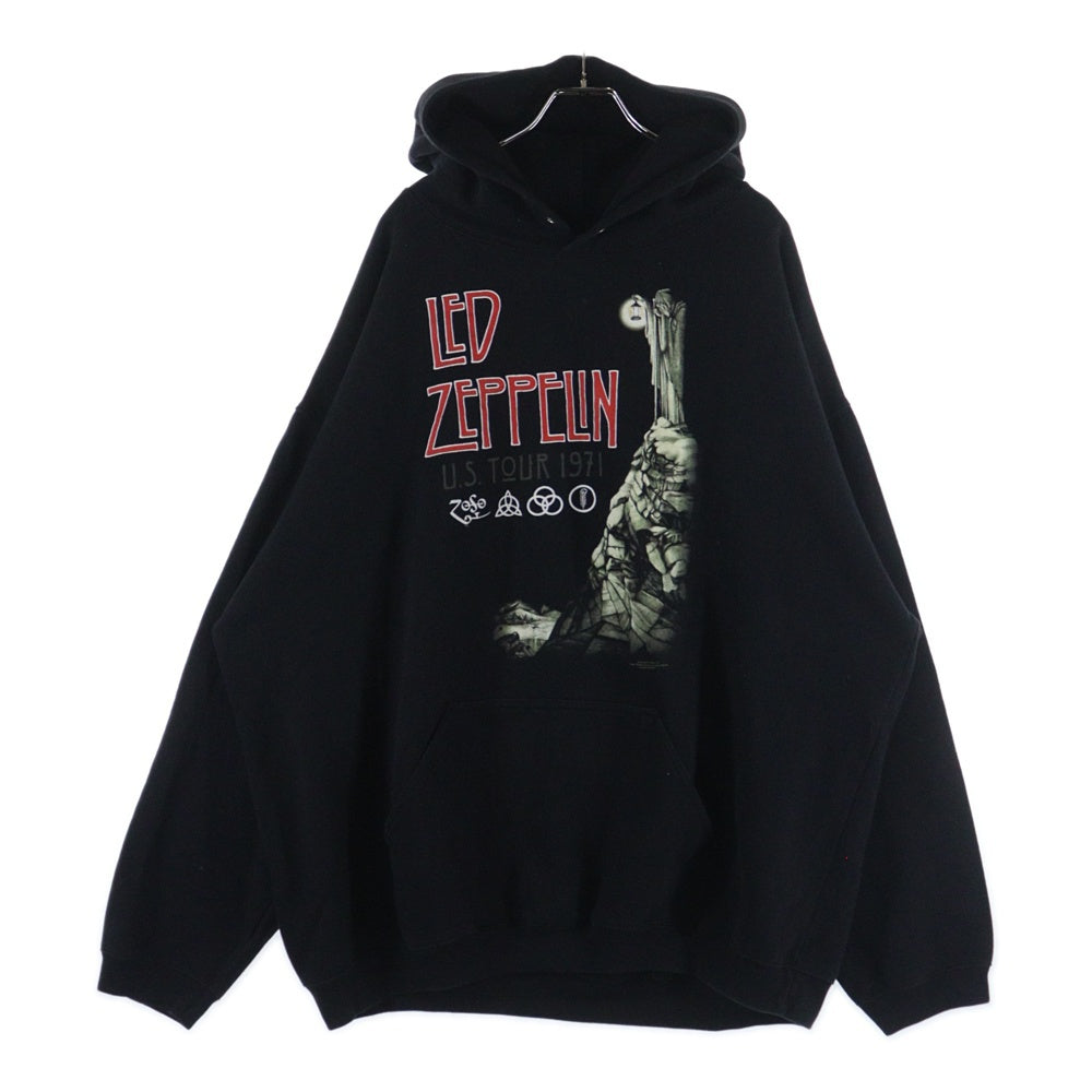 VINTAGE(ヴィンテージ) 06s LED ZEPPELIN HOODIE US TOUR 1971 レッドツェッペリン TULTEXボディ プルオーバーパーカー ブラック