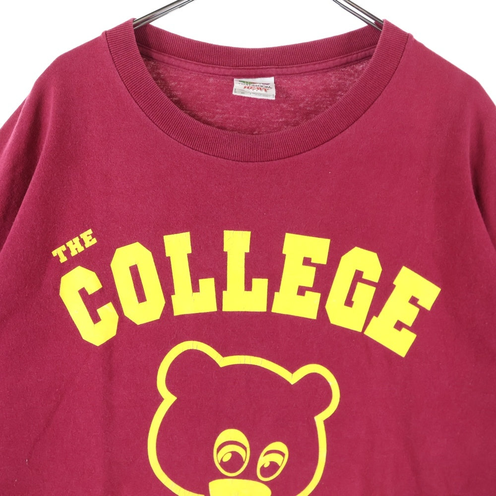 VINTAGE(ヴィンテージ) 90-00S THE COLLEGE DROPOUT KANYE WEST HIP HOP IS BACK カニエ ウエストカレッジドロップアウト 両面プリント 半袖Tシャツ カットソー レッド