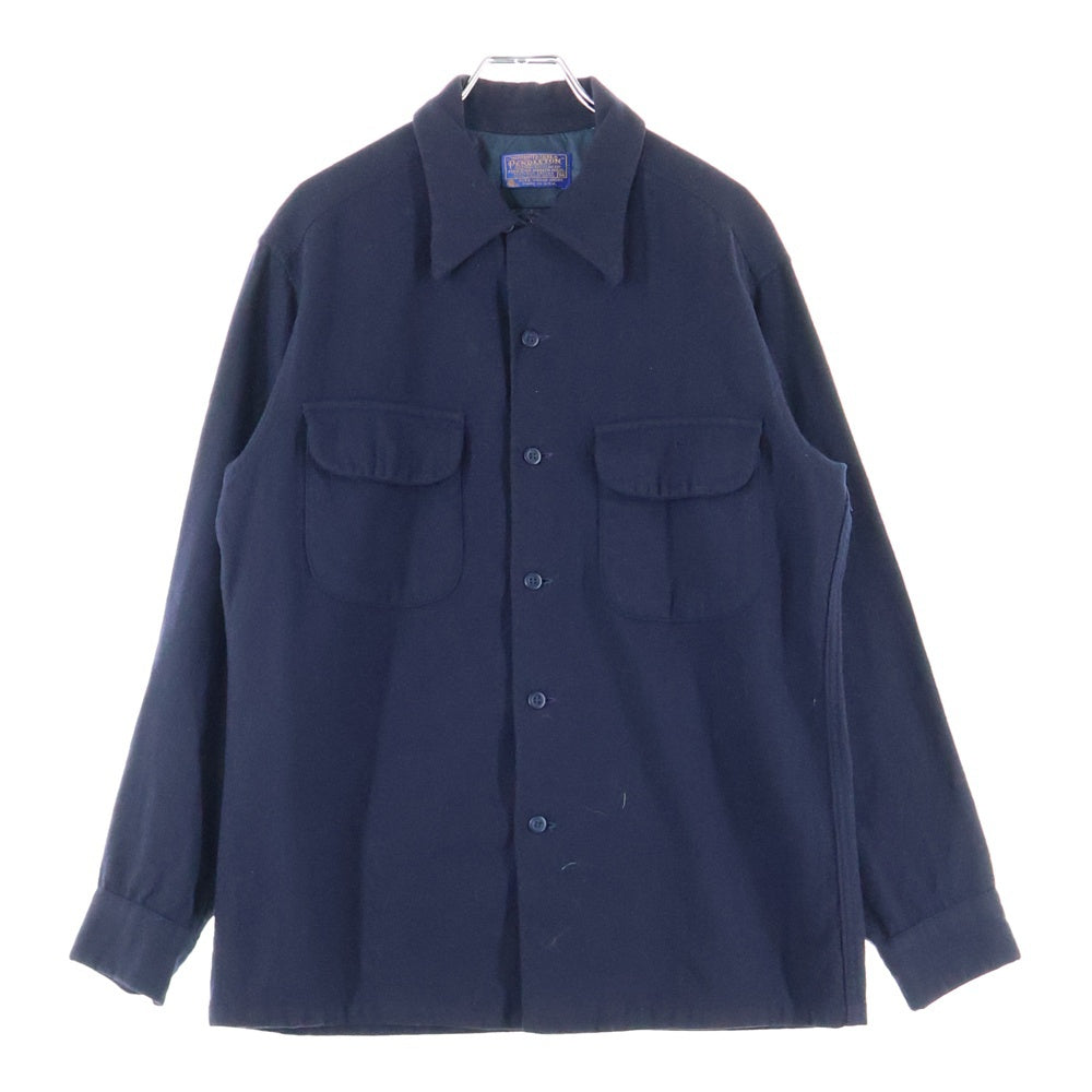 VINTAGE(ヴィンテージ) 70S PENDLETON WOOL SHIRT ペンドルトン ウール ボードシャツ ラメ ネイビー