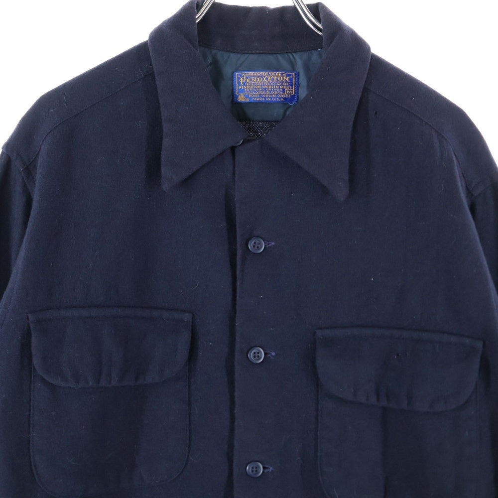 VINTAGE(ヴィンテージ) 70S PENDLETON WOOL SHIRT ペンドルトン ウール ボードシャツ ラメ ネイビー