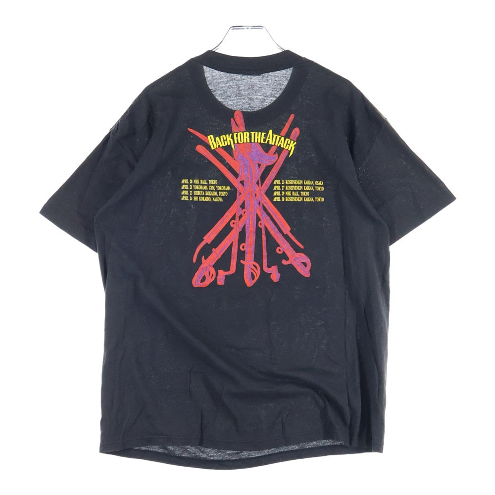 VINTAGE(ヴィンテージ) 80S DOKKEN BACK FOR THE ATTACK ドッケン バック フォー ジ アタック 1987 半袖Tシャツ カットソー ブラック