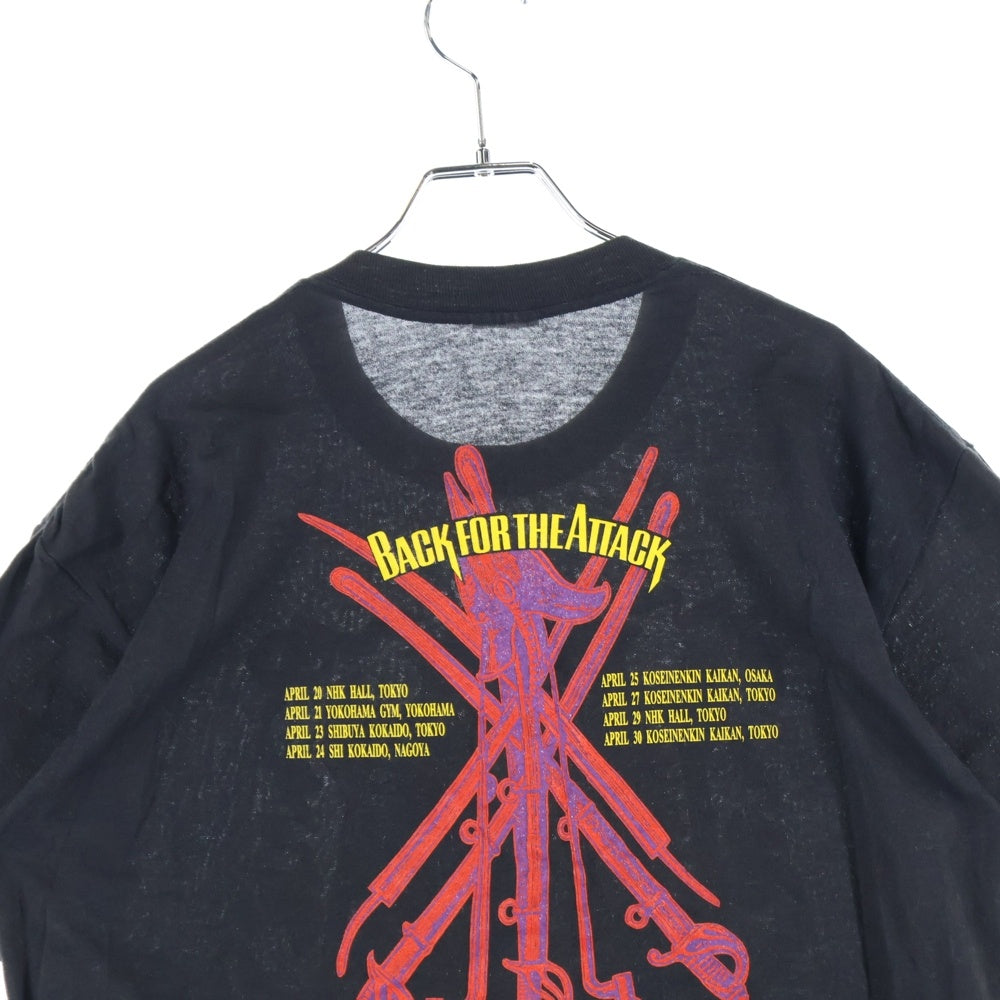 VINTAGE(ヴィンテージ) 80S DOKKEN BACK FOR THE ATTACK ドッケン バック フォー ジ アタック 1987 半袖Tシャツ カットソー ブラック