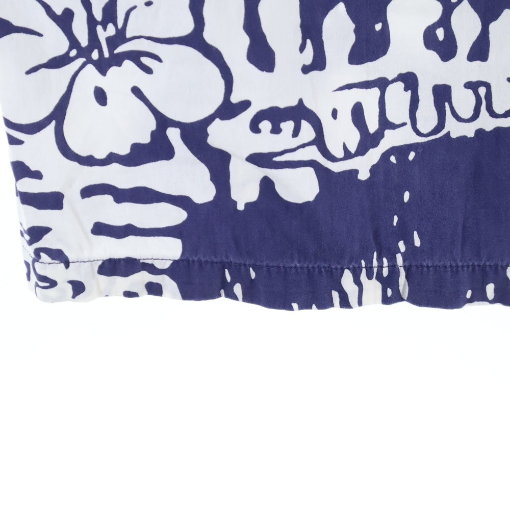 VINTAGE(ヴィンテージ) 70s UI-MAIKAI ウィマイカイ アロハシャツ ハワイアンシャツ 半袖シャツ ネイビー×ホワイト