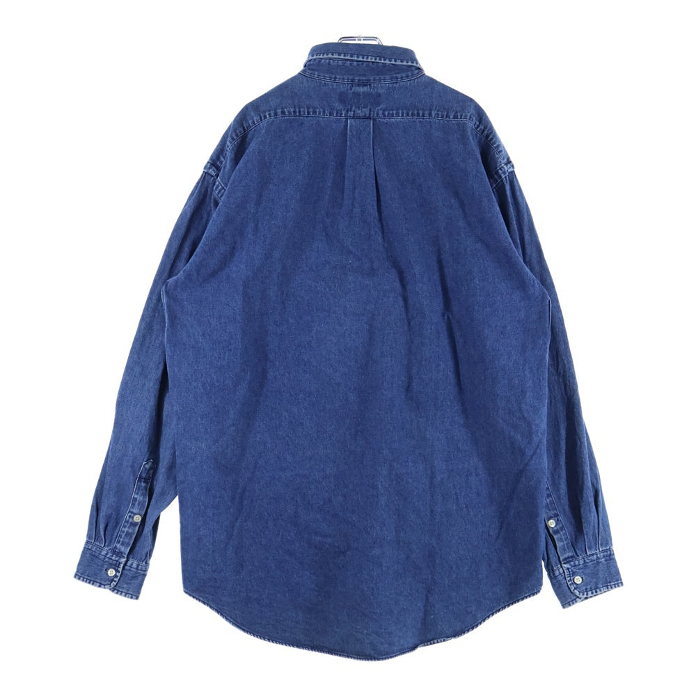 RALPH LAUREN(ラルフローレン) 90s BLAIRE Denim Shirt デニムシャツ 長袖シャツ 胸ロゴ インディゴ