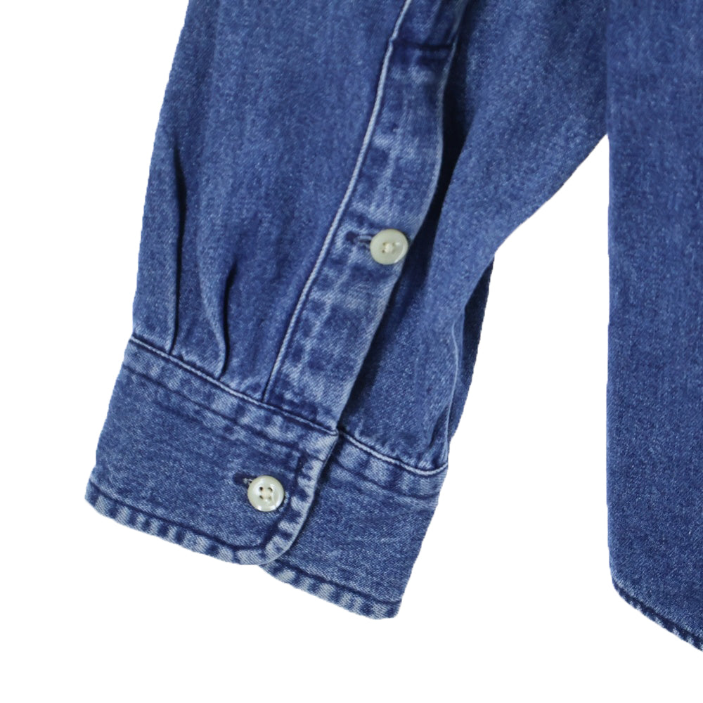 RALPH LAUREN(ラルフローレン) 90s BLAIRE Denim Shirt デニムシャツ 長袖シャツ 胸ロゴ インディゴ
