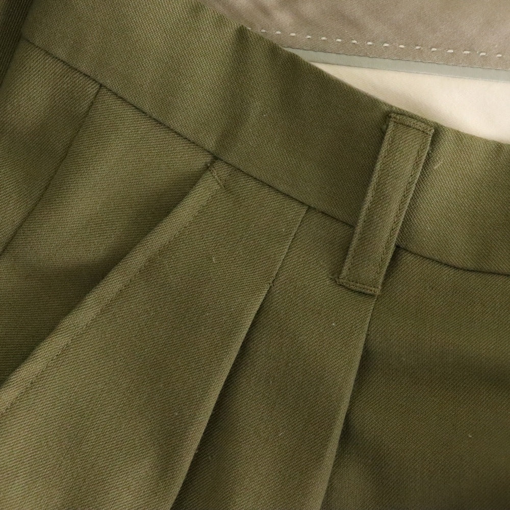 MYne by mihara yasuhiro(マインバイミハラヤスヒロ) 2-TONE SLACKS PANTS ツートーンスラックスパンツ グリーン/ベージュ G04PT142