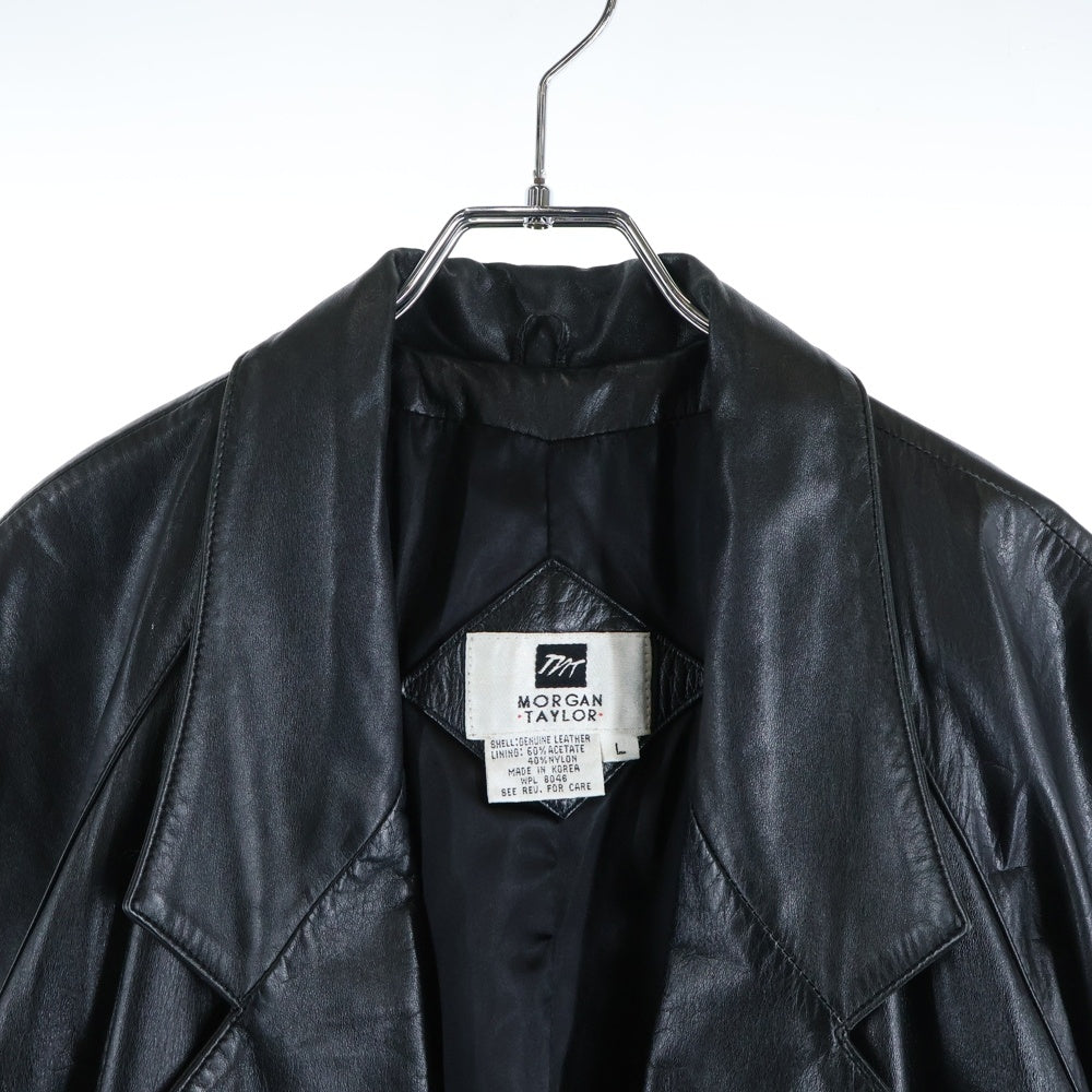 VINTAGE(ヴィンテージ) MORGAN TAYLOR LEATHER COAT モーガンテイラー レザー コート ブラック