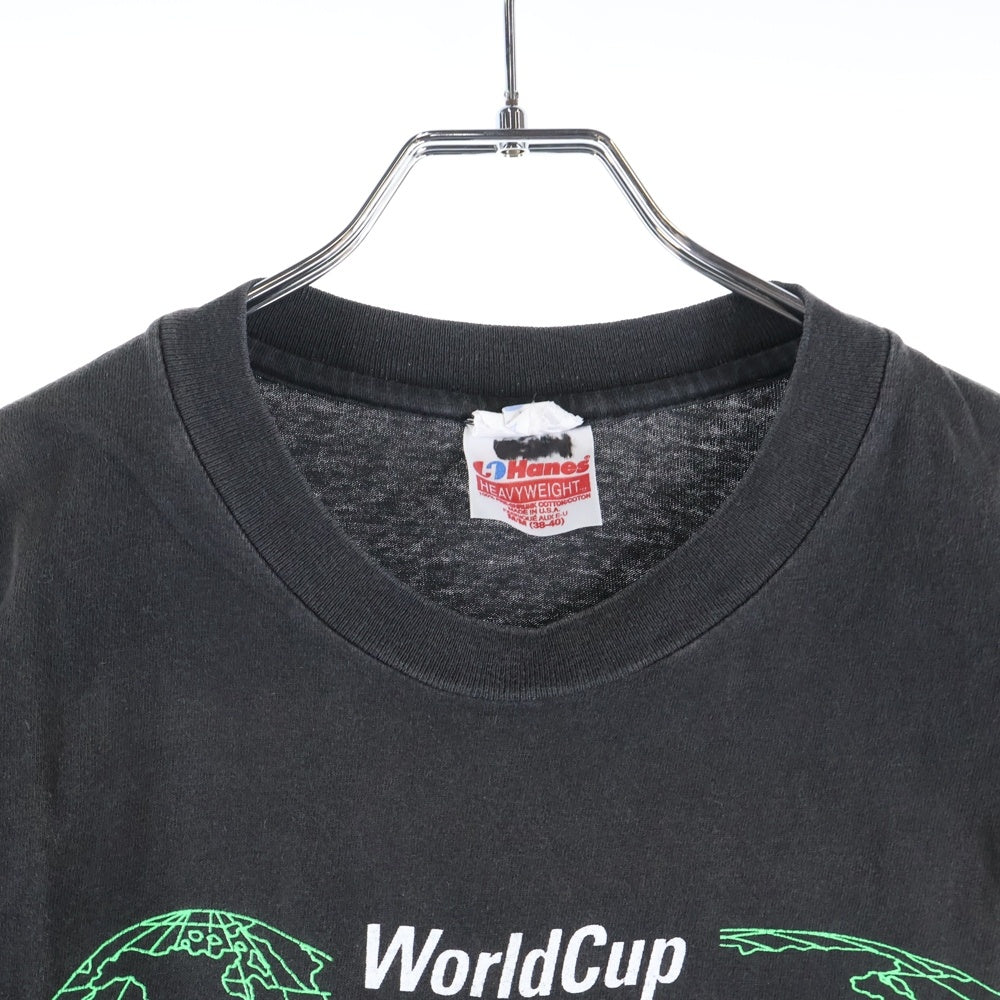 VINTAGE(ヴィンテージ) 90s FIFA WORLDCUP USA 1994 サッカー ワールドカップ アメリカ 半袖Tシャツ カットソー ブラック