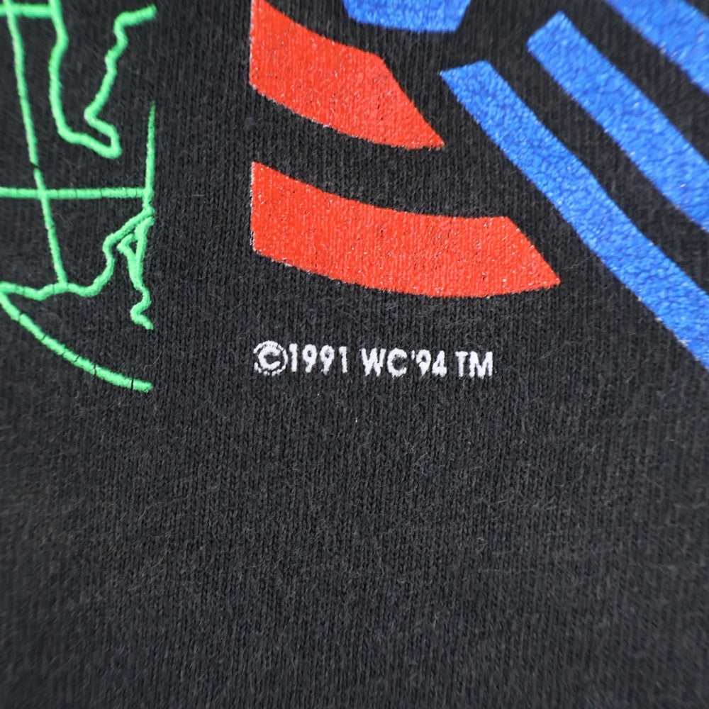 VINTAGE(ヴィンテージ) 90s FIFA WORLDCUP USA 1994 サッカー ワールドカップ アメリカ 半袖Tシャツ カットソー ブラック