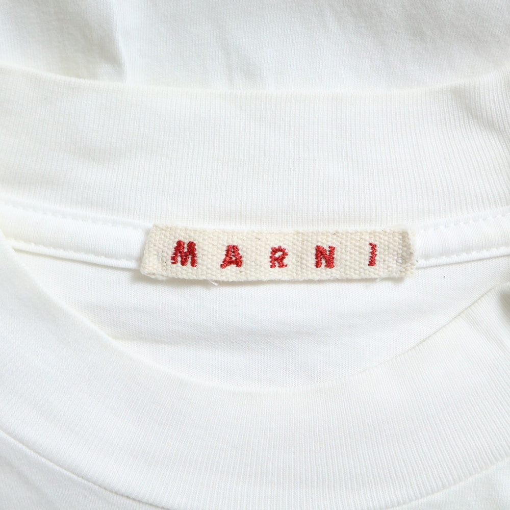 MARNI(マルニ) フラワーロゴ 半袖クルーネックTシャツ ホワイト HUMU0233PU
