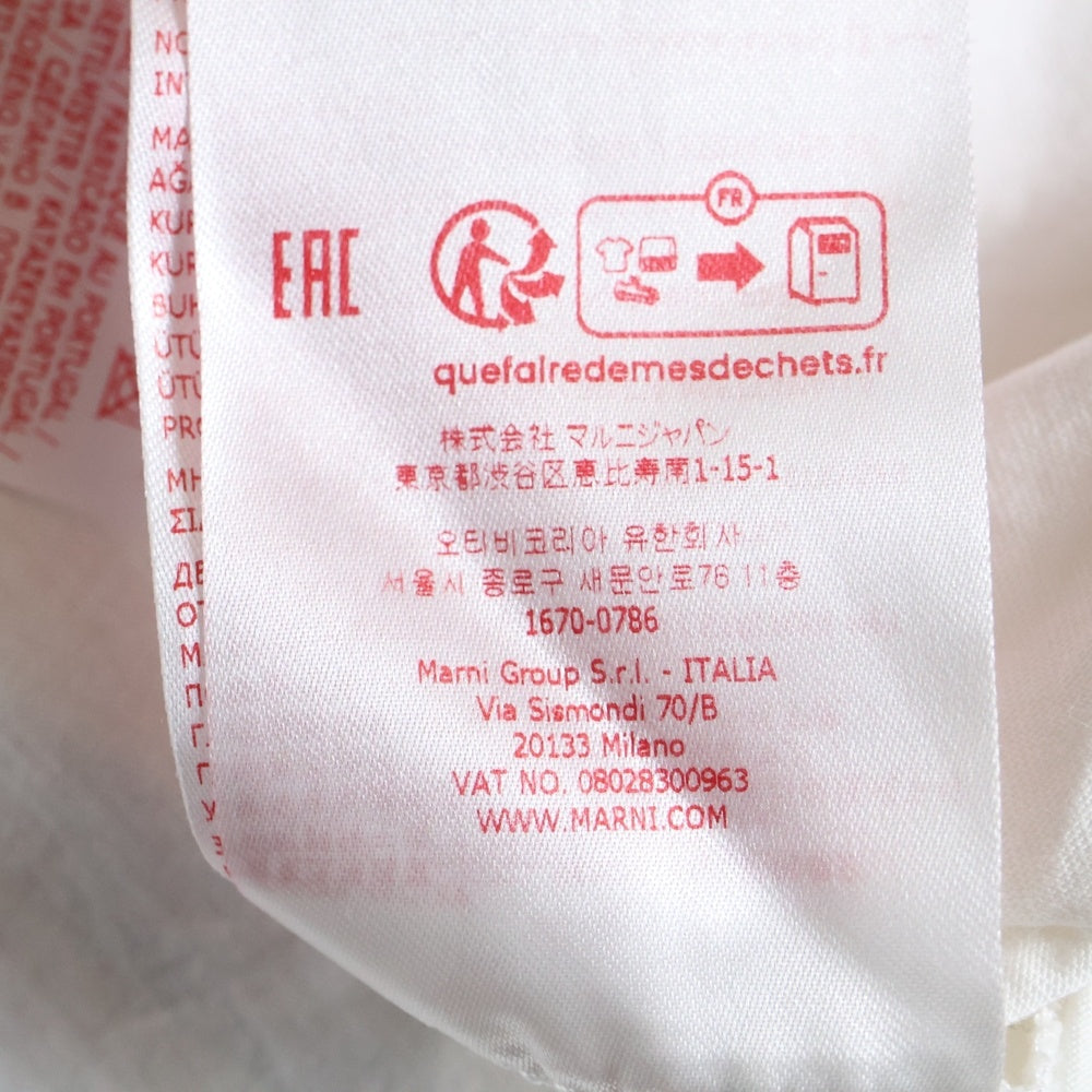 MARNI(マルニ) フラワーロゴ 半袖クルーネックTシャツ ホワイト HUMU0233PU